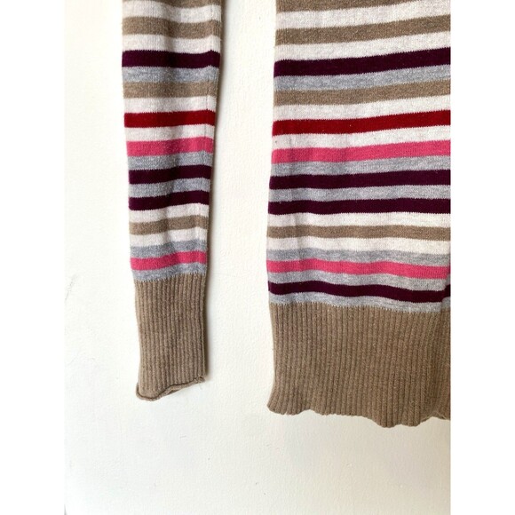 Aeropostale Y2K Striped Ribbed Sweater Top Womens Med V-neck Fitted Long Sleeve - Picture 4 of 9